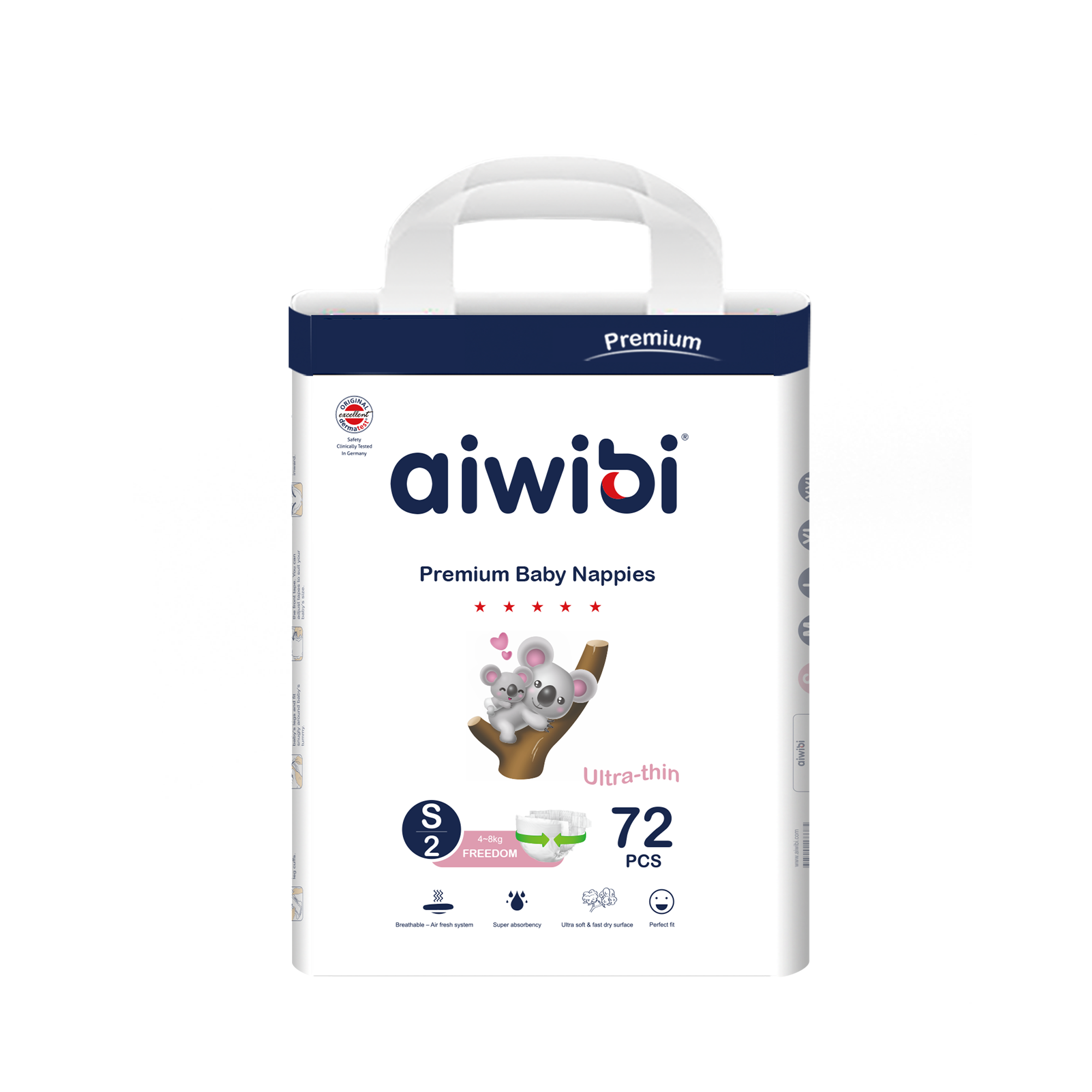 Load video: The video shows an infant moving around on the couch wearing an Aiwibi Ultimate Comfort Disposable Overnight.