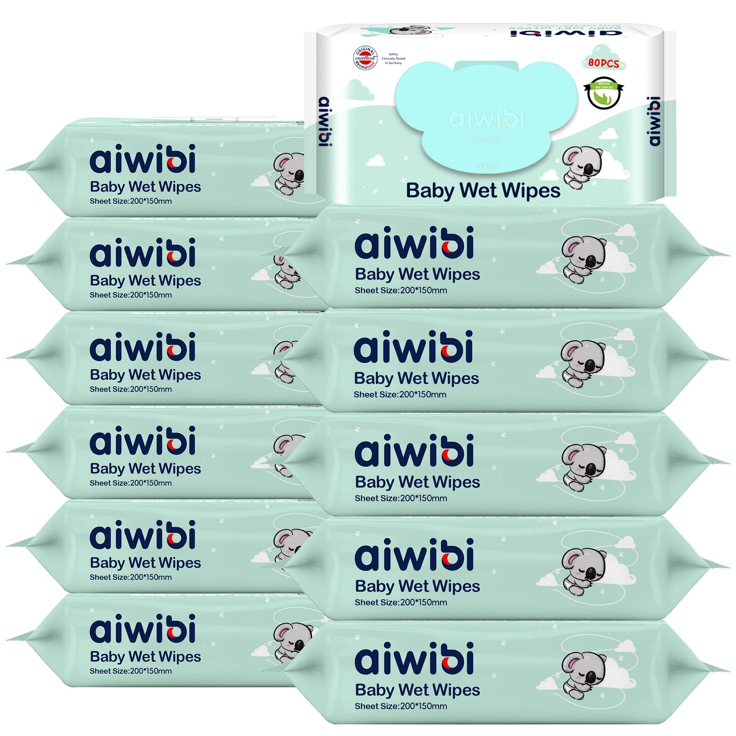 Gentle Soft  Baby Wet Wipes 80pcs 4Bags/12Bags