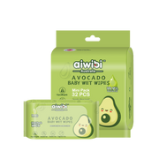 Aiwibi Pocket Portable Mini Care Baby Wipes Avocado 20Packs.