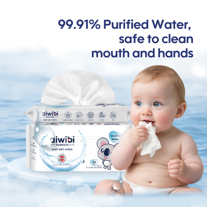 99.91% Pure Water Baby Wet Wipes 12 Packs (720 Wipes)