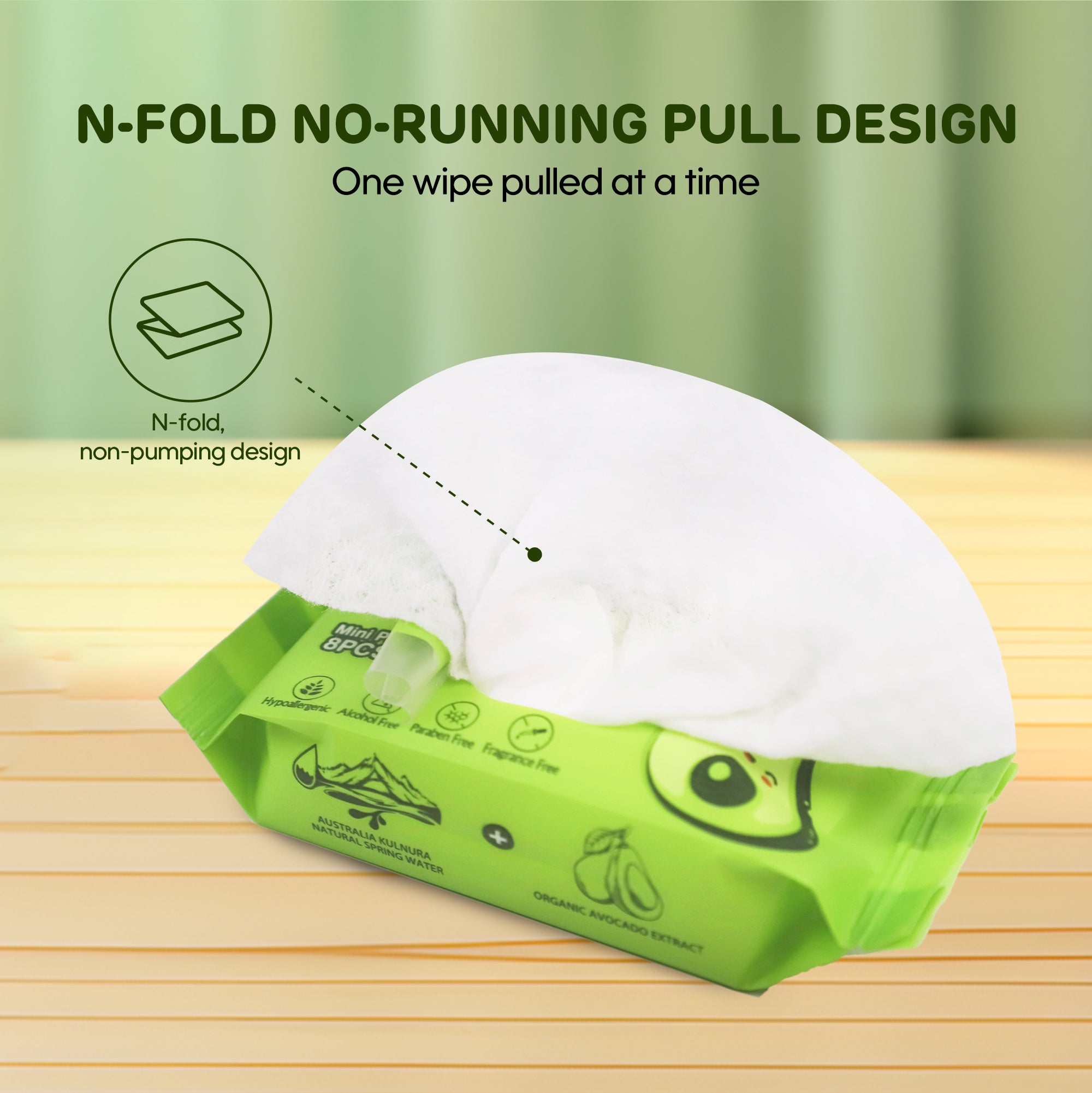Aiwibi Mini Wipes with N-fold no-tug design