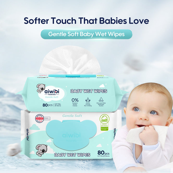 Gentle Soft Baby Wet Wipes 12 Packs (960 Wipes)