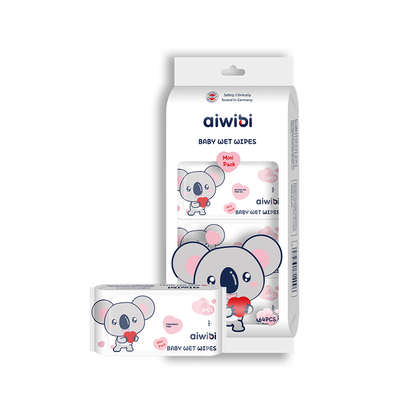 Aiwibi Pocket Portable Mini Care Baby Wipes 10Packs