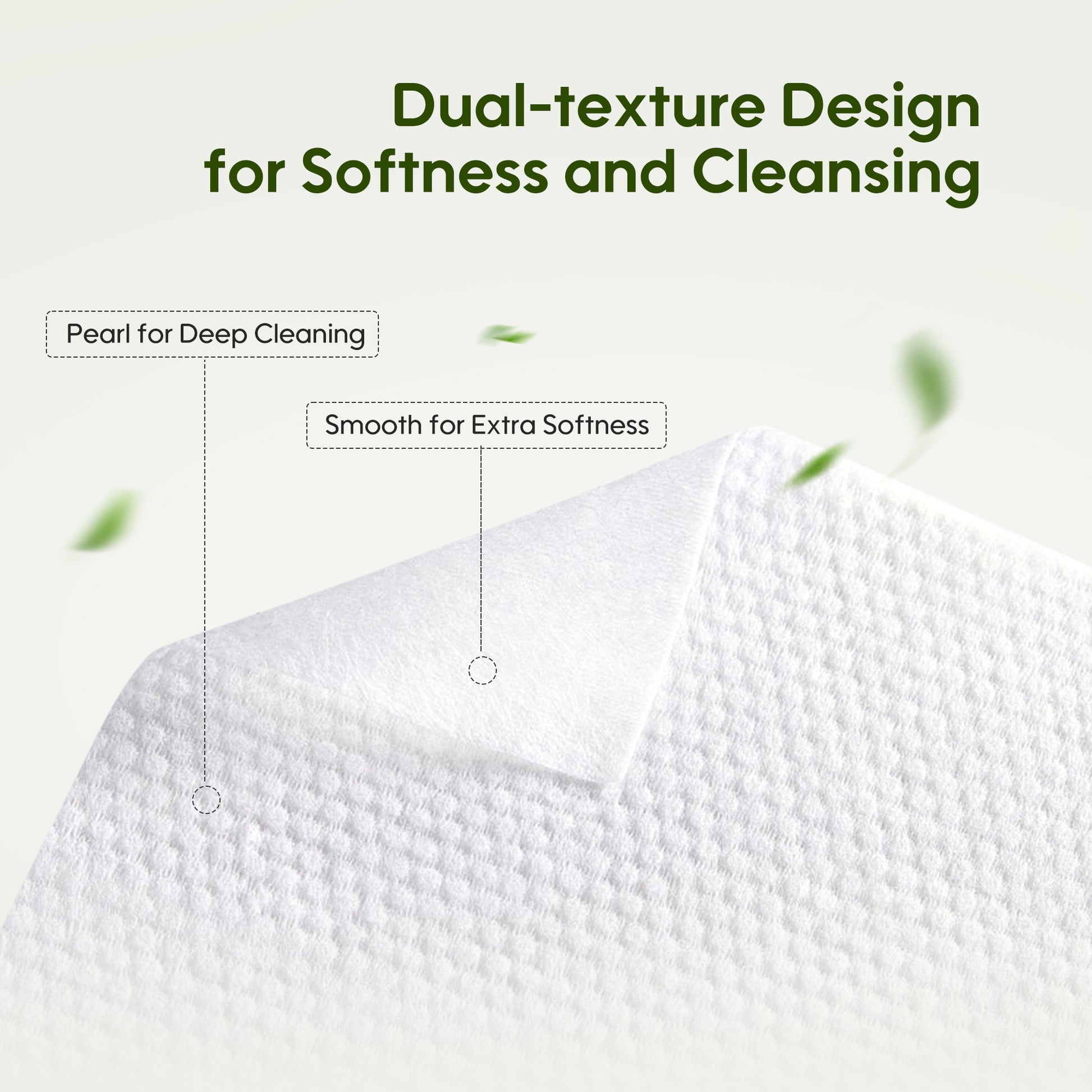 Aiwibi mini wipes are designed with a dual texture for soft cleaning.