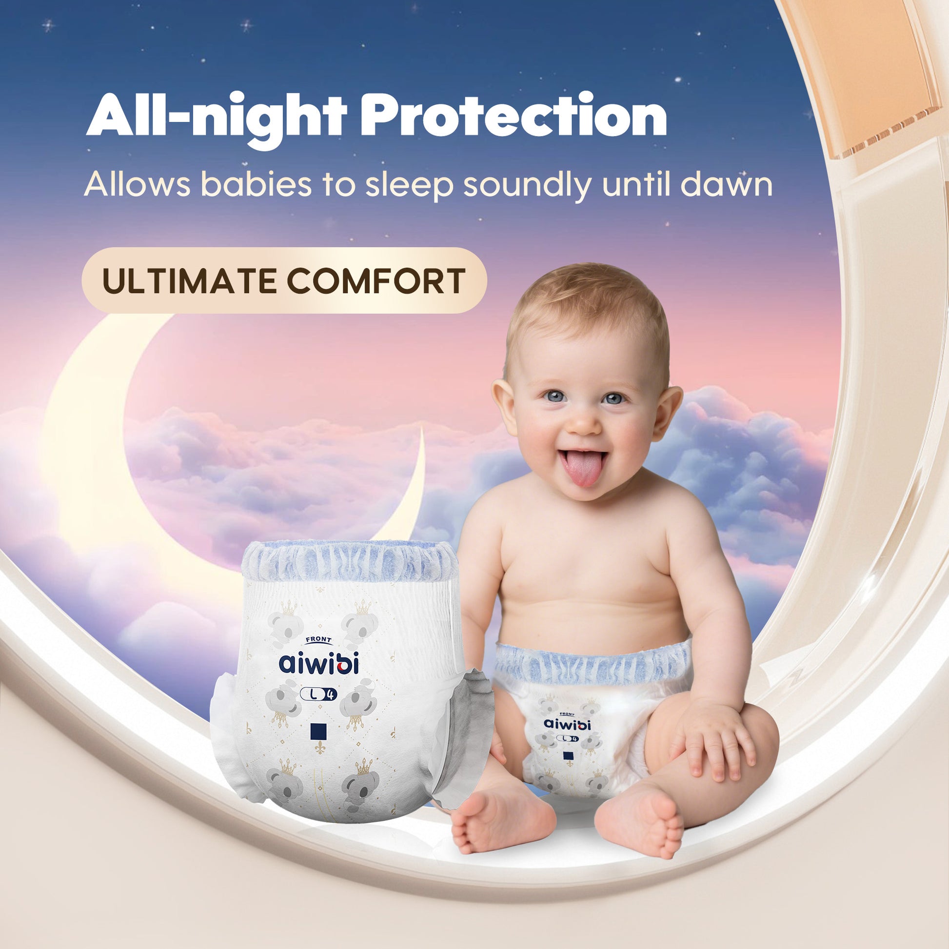 Aiwibi night nappy pants offer reliable overnight protection for growing babies. 