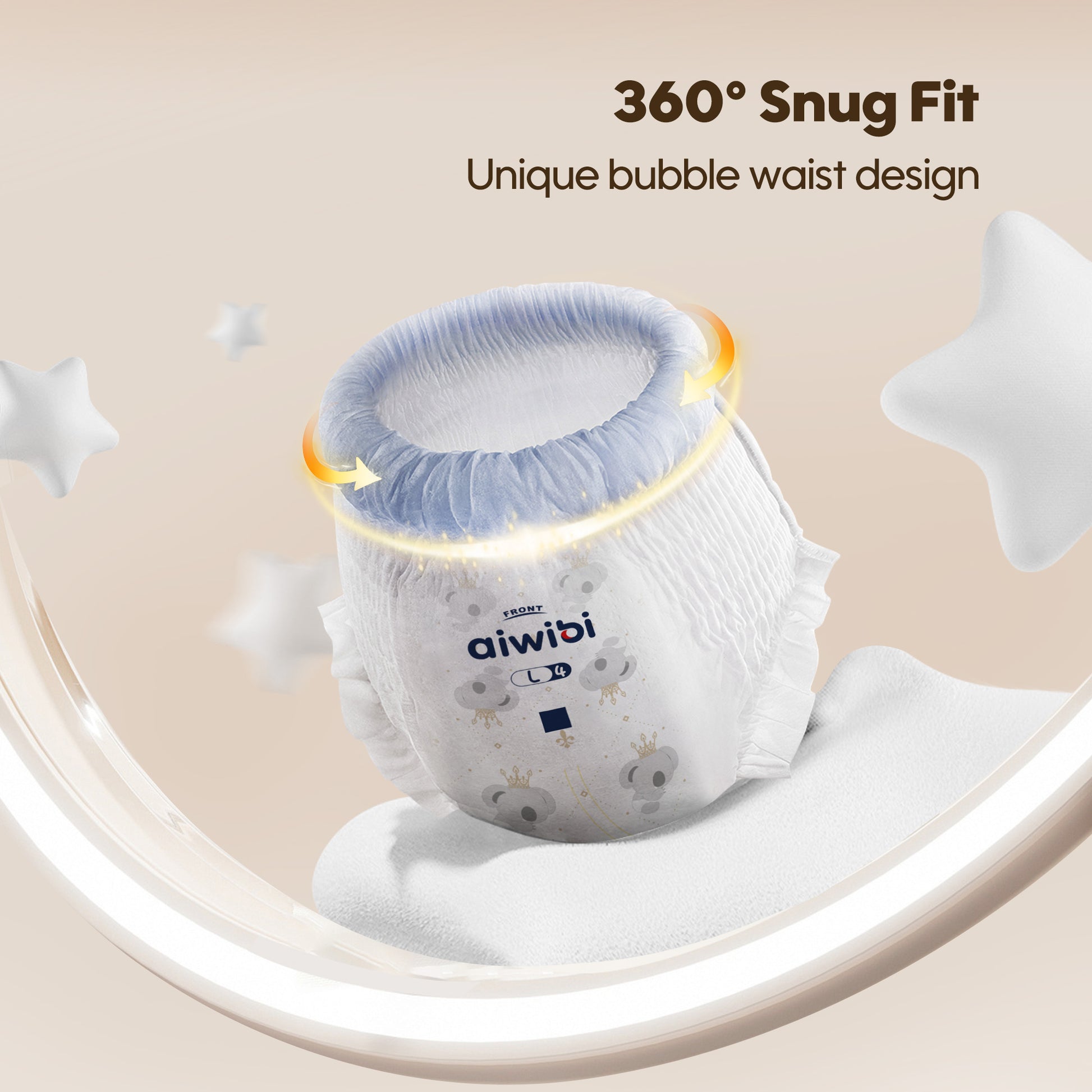 Unique bubble waist designfor comfort and beauty.