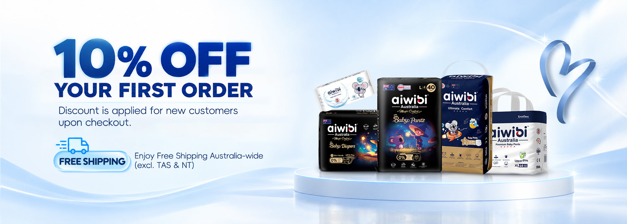 10% off your first Aiwibi order with free shipping across eligible Australian regions